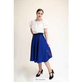 Körloknis lapszoknya- kék-hímzett