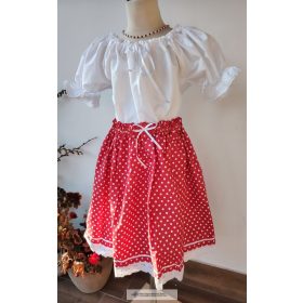 Kislány ruha együttes pöttyös szoknyával