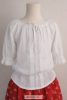 Hungarian White girl blouse, decorated with white lace