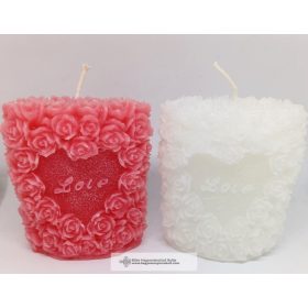 Rózsás "love" gyertya