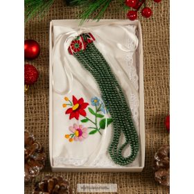 Női néptáncos ajándékcsomag - zöld kaláris