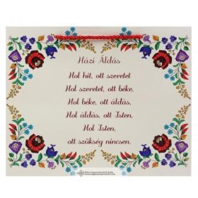 Házi áldás dísztasak fekvő-kalocsai