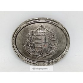 Övcsat címeres, ovális ezüst