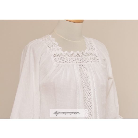 Lace white women's blouse- Erzsó