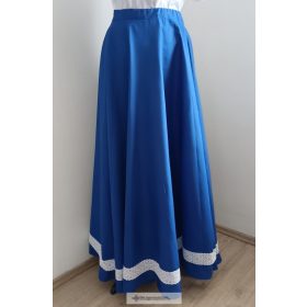 Lovagló szoknya- csipkés kék