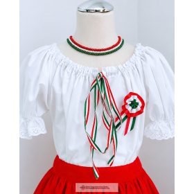 Kislány blúz, nemzeti szalagos