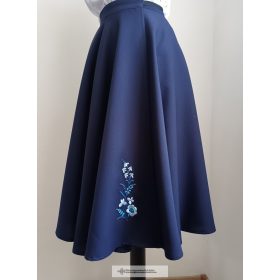 Körloknis lapszoknya- sötétkék- hímzett