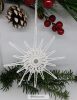 Horgolt karácsonyi dísz: csillag fehér