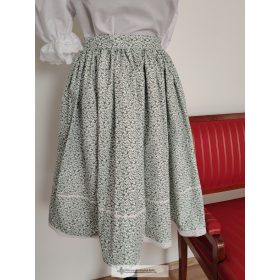 NÉPTÁNCOS PRÓBASZOKNYA-ZÖLD MINTÁS