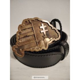   Bőr öv "Nagy Magyarország" csattal, varott széllel