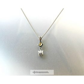 KÖVES TULIPÁN EZÜST MEDÁL-MAGYAR ÉKSZER