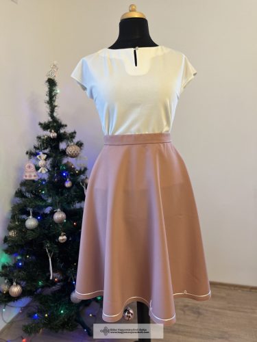 Félkör szoknya -mályva