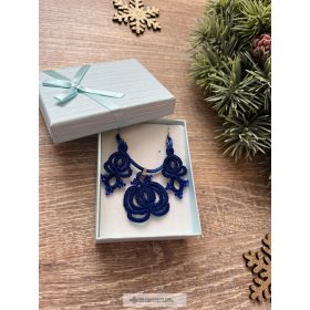 Hajócsipke ékszerszett-kék színben