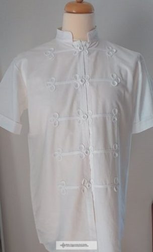 Bocskai short-sleeved men's shirt-white