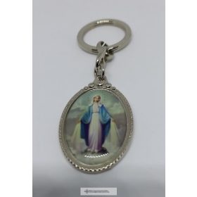 Kulcstartó, ezüstözött-Mária