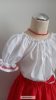 Girl's blouse with folk ribbon-red