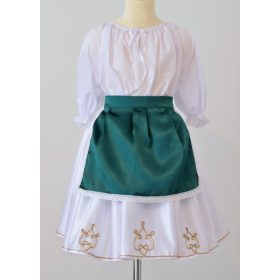 Kislány ruha együttes, zsinóros szoknyával