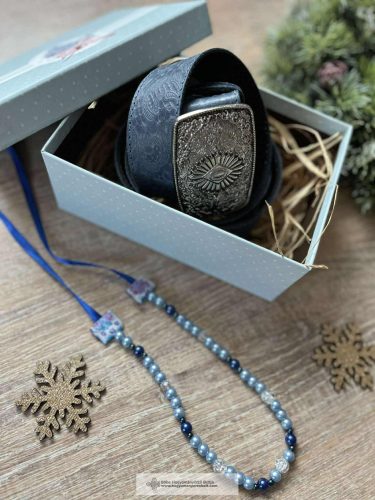 Női ajándékcsomag - bőr övvel