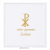 Keresztelő kendő Krisztus-monogrammal-kisfiúknak