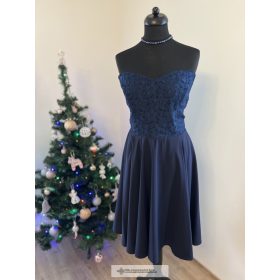 Kék csipkés alkalmi ruha - Jázmin