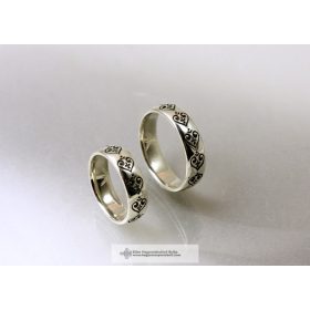 KERESZTES SZÍVLEVÉL KARIKAGYŰRŰ-magyar ékszer