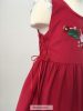 Embroidered, red dress girl