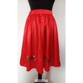 Embroidered red skirt