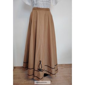 Lovagló szoknya barna földszínben