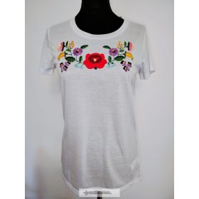 Hungarian embroidered T-shirt- white