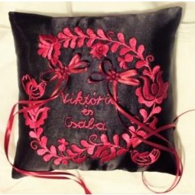HUNGARIAN WEDDING RING PILLOW