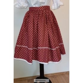 Néptáncos próbaszoknya-bordó