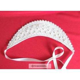 Menyasszonyi párta, gyöngyös, csipkés