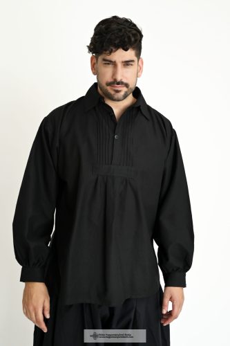 Black peasant shirt