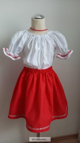Hungarian girl dress with folk decoration
