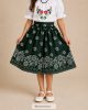 Little girl skirt-green pattern