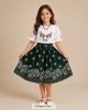 Little girl skirt-green pattern