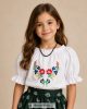 Little girl skirt-green pattern