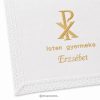 Keresztelő kendő Krisztus-monogrammal-kislányoknak
