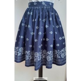 Néptáncos szoknya-bordűrös-sötétkék