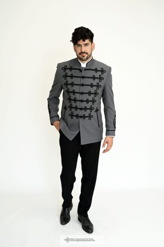 Bocskai gray suit-with black cord