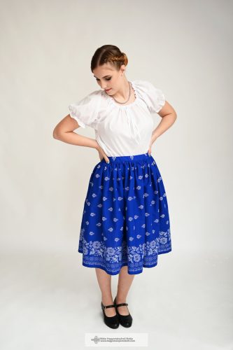 Hungarian folk dancer skirt blue