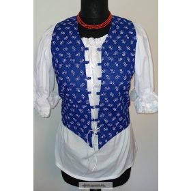 Kék mintás mellény
