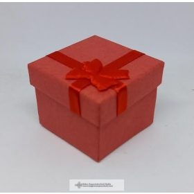 Ékszerdoboz-piros, masnis