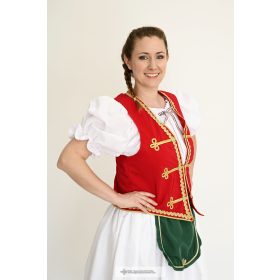 Csárdás ruha - piros, fehér, zöld