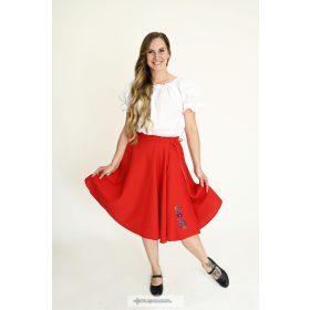 Körloknis lapszoknya- piros-hímzett