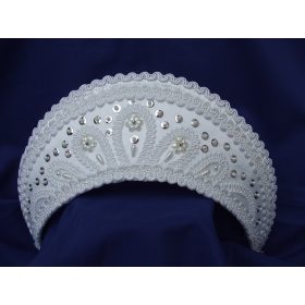 Menyasszonyi párta fehér