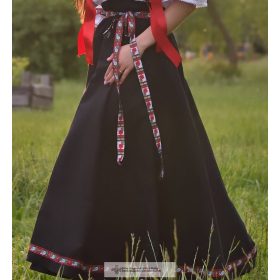 Lovagló szoknya-fekete-szalagos