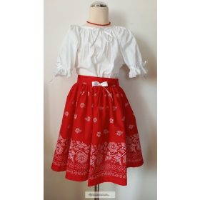 Kislány ruha együttes, bordűrös szoknyával