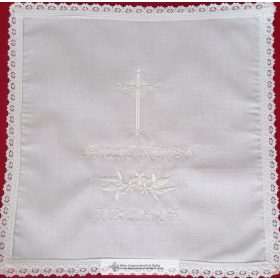 Keresztelő kendő -hófehér