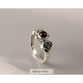 KÖVES KERESZTES SZÍVLEVÉL GYŰRŰ-magyar ékszer